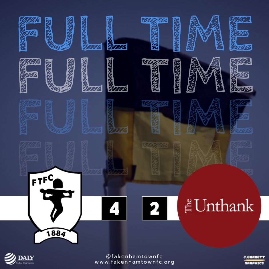 We continue our great start to the season many chances missed but the lads dug in well second half to get the win in the end 

Goals from: 
⁦<a href="/Joeyharrison88/">Joseph Harrison</a>⁩ X2
⁦<a href="/easto_999/">Tom East</a>⁩ X1
⁦<a href="/greeves11/">carlos greeves</a>⁩ X1
#👻#⚽️#🍻