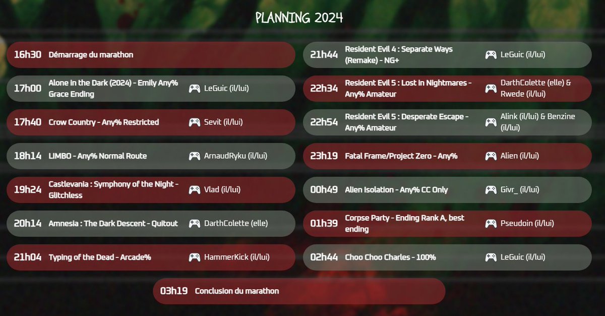 👻👻👻
La Phinisher Horror Night c'est ce 31 Octobre à 16H30 jusqu'au bout de la nuit, pour aller au bout de vos cauchemars !
Rendez vous sur ma chaîne Twitch pour un marathon de speedrun sous la thématique d'Halloween ! Safépeur !

>> phinisher.wavesavengers.fr <<