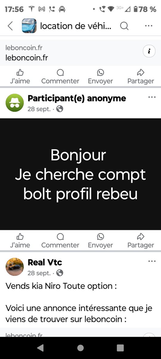 BikerIdfs's tweet image. #uber #bolt #heetch
Soyez vigilants !
1)Pas la bonne plaque d&apos;immatriculation et où 
2) pas la même tête que sur le profil de l&apos;application 
= NE PAS MONTER DANS LA VOITURE et déclarer sur l&apos;appli que vous n&apos;aviez pas le bon chauffeur.