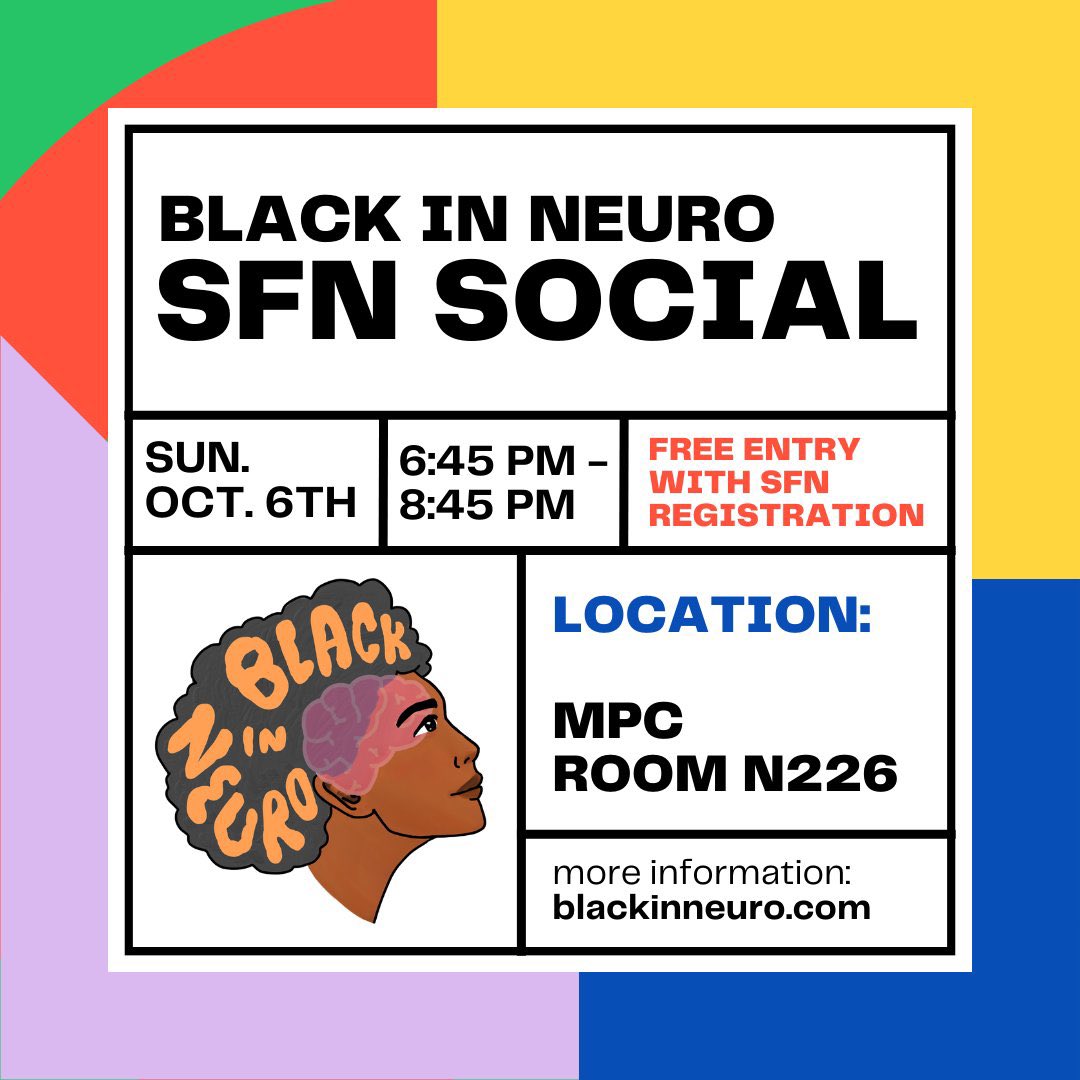 TONIGHT‼️✨

Our annual #BlackInNeuro social 🧠 no need to register, just come have fun with us 🥰 See y’all there! ❤️ #SfN24