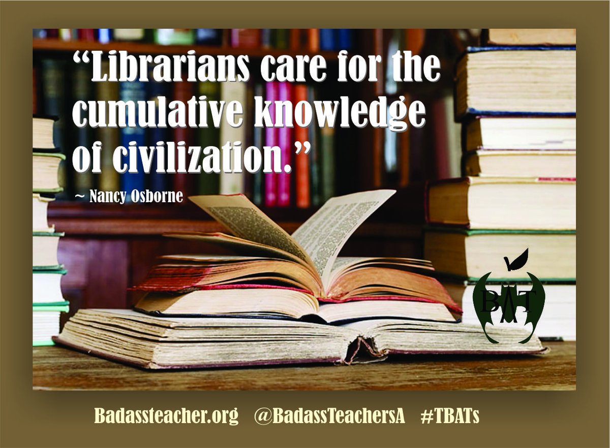 NancyOsborne180's tweet photo. Support our libraries! They are the bedrock of our Democracy. Thank a Librarian. #FreedomToRead #FreedomToLearn @ALALibrary @PENamerica #StopBanningBooks #HistoryMatters https://t.co/ZZwECvnwLQ