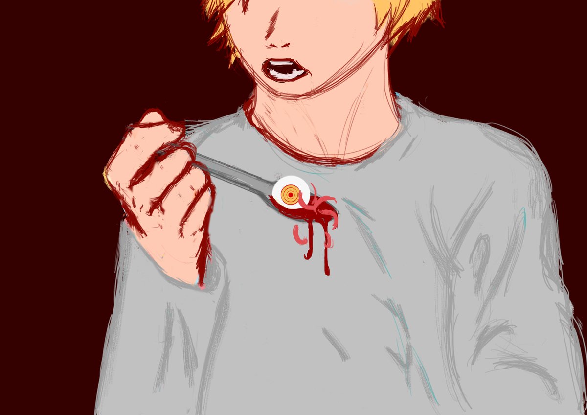 hiilad1's tweet photo. Day 6 of #chainsawtober, coincidentally with Denji having yet another meal https://t.co/8mbk8aiCSt