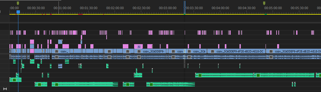 Here’s today's timeline! 

My first big project in Premiere Pro