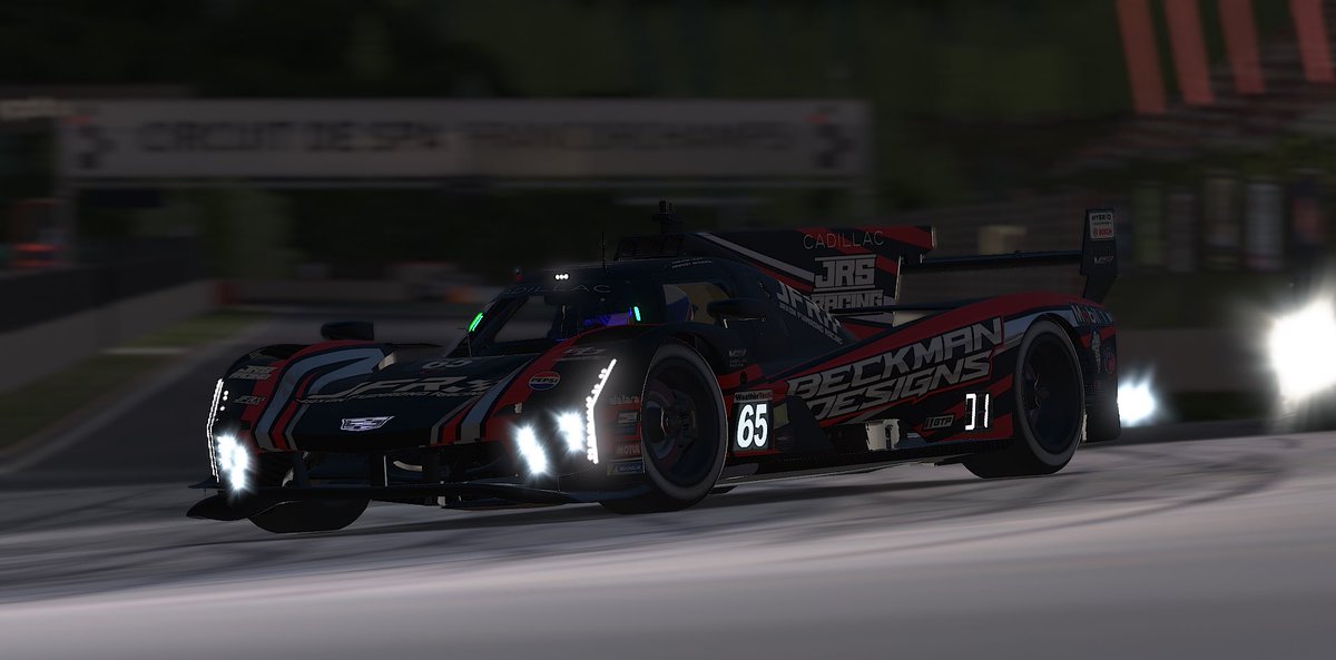 JaxFuiRacing's tweet photo. Took a little damage from an LMP2 cutting across our nose trying to enter the pits, but we’re still heavily in the lead with over a minute and a half to the car behind. @Trevor_S_Huff is putting on an absolute clinic right now, about to hand the car off to @AaronShugol https://t.co/0bIG4BnqpK
