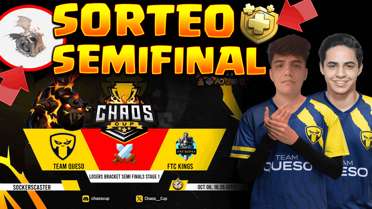 Sockers_'s tweet photo. ❤️ LIVE
✔️ SEMIFINALES DE LA CHAOS CUP @ChaosCup2
🎁 SORTEO de 1 ADORNO de DRAGON + 1 PASE DE ORO
👇👇👇👇👇👇👇👇
🃏 PATROCINA el GRAN JORGE

✅ #Teamqueso  🆚  @FtcKings

YT https://t.co/4GCzZCtRd7
TW
https://t.co/UvuJuyh5QS

#CLASHOFCLANS
RT 🔄 https://t.co/n8PhYgIJWa