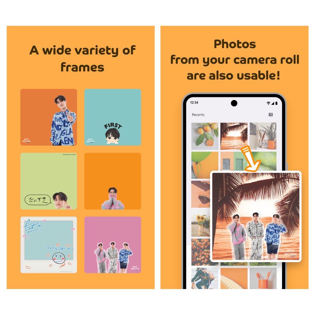 firstfh5's tweet image. 📸 แอพกล้อง “BMFT Camera2 ~ with First” พร้อมใช้งานแล้ว! แบบนี้ก็ถ่ายรูปด้วยกันได้แล้วนะ!

ดาวน์โหลด👇
r.iconit.jp/?icon=2024BMFT…　

@BoysMeeting 
#BMFT