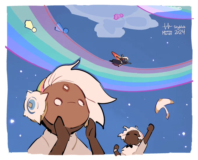 【 Skytober 2024 】「 Oct 6th ~ Rainbow Race 」-#skytober2024 #thatskygame #sky星を紡ぐ子どもたち #skyイラスト 