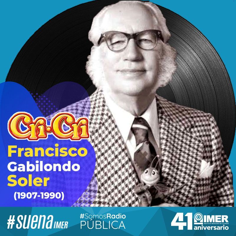 Francisco Gabilondo Soler,  #CriCri 'El Grillito Cantor' nació #UnDíaComoHoy 🦗🎻. Autor de más de 250 canciones: “La negrita cucurumbé”, “La patita”, “La marcha de las letras”, “El teléfono” y tantas otras.

🎶 Su música suena en el IMER
 #SuenaIMER #SomosRadioPública