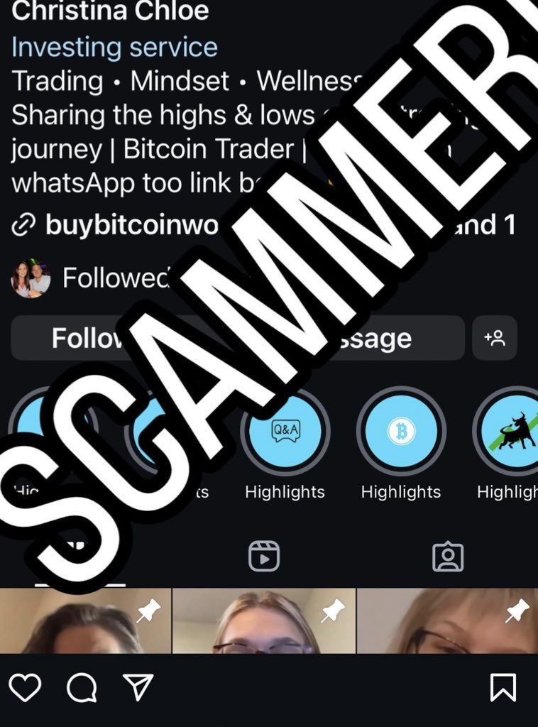 @christina__campbell803 known on #instagram is a #bitcoin #bitcoinminer #crypto scammer 🚨 
#metatrade #securemetatrade #scam #scaminvestment 🚨 🤡🚨🤡🚨🤡🚨🤡🚨🤡🤡🚨🤡🚨🤡
