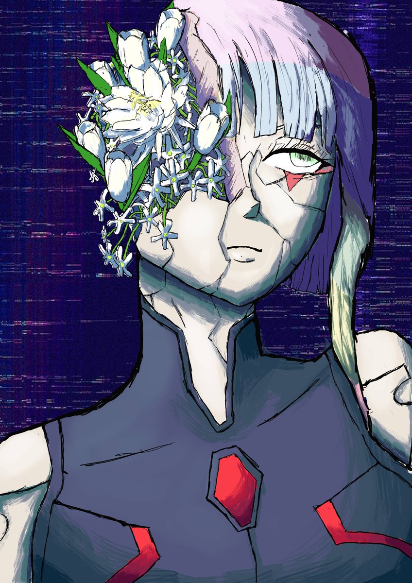 kasze45's tweet photo. I HAD to do the trend with this two  
(trend:@wawar1ye)
#digitalart #art #Cyberpunk2077 #CyberpunkEdgerunners #NewDad #Madra https://t.co/lXQSopIlxI