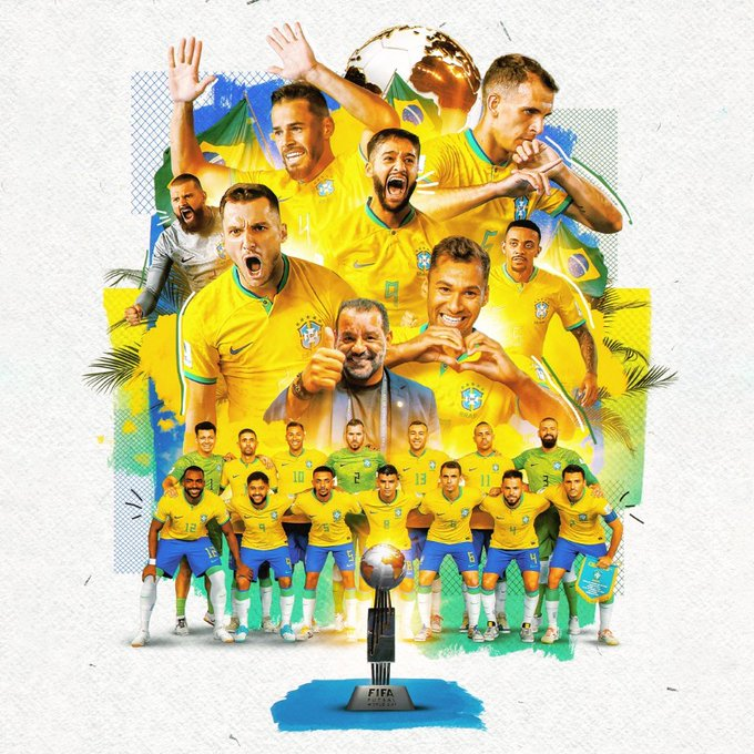 🏆 ¡Brasil, campeón del Mundial de Futsal 2024!

🇧🇷 Los dirigidos por Marquinhos Xavier se impusieron 2-1 ante Argentina y lograron el ¡6º título! en su historia (récord en la competición).

🔥 Volvieron a consagrarse luego de 12 años (el último había sido en 2012)