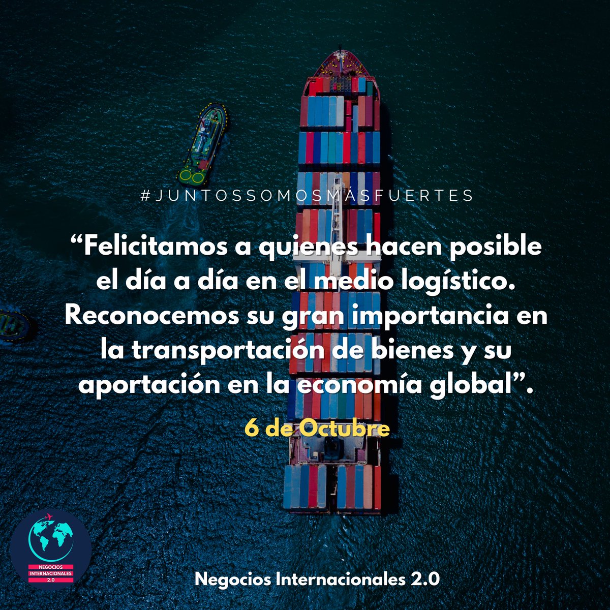 NegociosInter20's tweet image. ¡Feliz día del #Logístico! 👷🏻🚢✈️🚂🚛