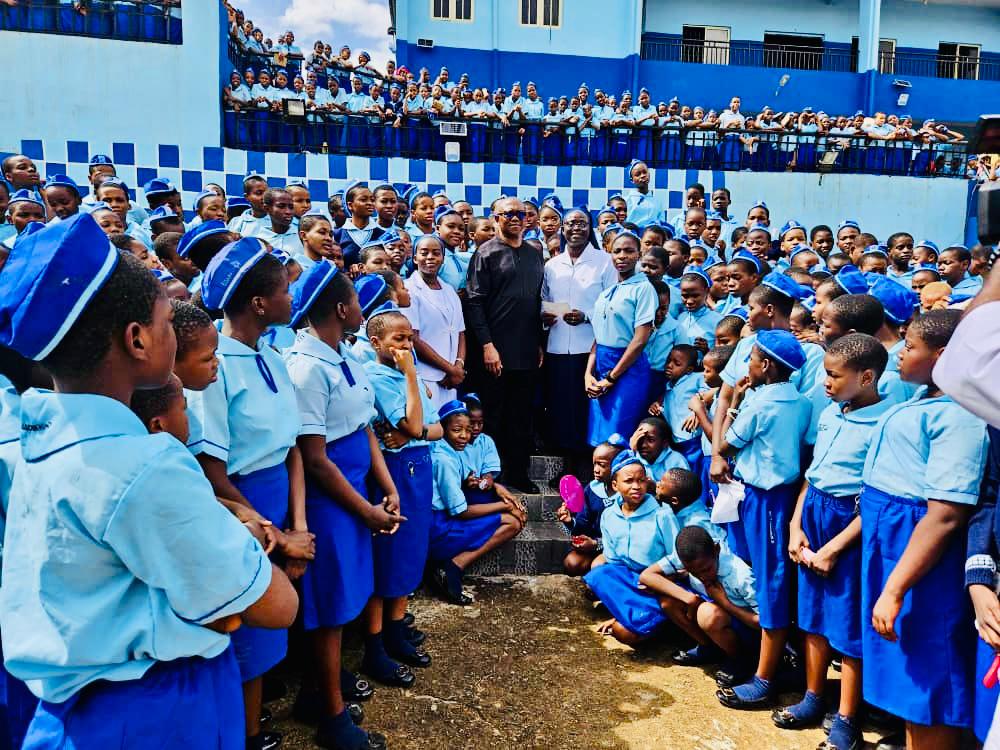 PeterObi's tweet photo. Today, Sunday, I had the honor of worshipping with the students of Holy Rosary College, Nsugbe, in celebration of their 10th anniversary—an important milestone for a school I had the privilege of laying the foundation for in 2013. 

This celebration also coincides with the Holy Rosary Sisters’ centenary, marking 100 years of their remarkable dedication to education, healthcare, and empowering individuals, thereby lifting them out of poverty since their founding by Bishop Joseph Shanahan in 1924.

As part of this special occasion, I attended a Mass yesterday at the Basilica of the Most Holy Trinity, Onitsha, where we reflected on the Sisters’ unwavering commitment to serving humanity. 

Their century-long mission has transformed countless lives, and I encouraged them to continue their invaluable work, especially in the areas of education, healthcare, and poverty alleviation.

To support their immense work, I pledged ₦120 million over the next two years. Of this amount, ₦100 million will be directed through their headquarters in Enugu, dedicated to their educational, healthcare, and humanitarian efforts, including the facilities they are building in Nsukka. 

The remaining ₦20 million is specifically for Holy Rosary College, Nsugbe, as part of redeeming a cheque I signed for them towards the end of my tenure as Governor, which was later canceled by the succeeding government. 

My commitment to education during my governorship remains unwavering, and this pledge reflects my belief that these sectors are vital to our nation’s development and require continuous investment and support.

I also encouraged the Sisters to continue serving the people of Nigeria without discrimination, as they have always done. 

The legacy of the Holy Rosary Sisters reminds us that through discipline, service, and unity, we can build a better society. 

I remain committed to supporting efforts that foster progress in education, healthcare, and poverty alleviation across Nigeria.

-PO