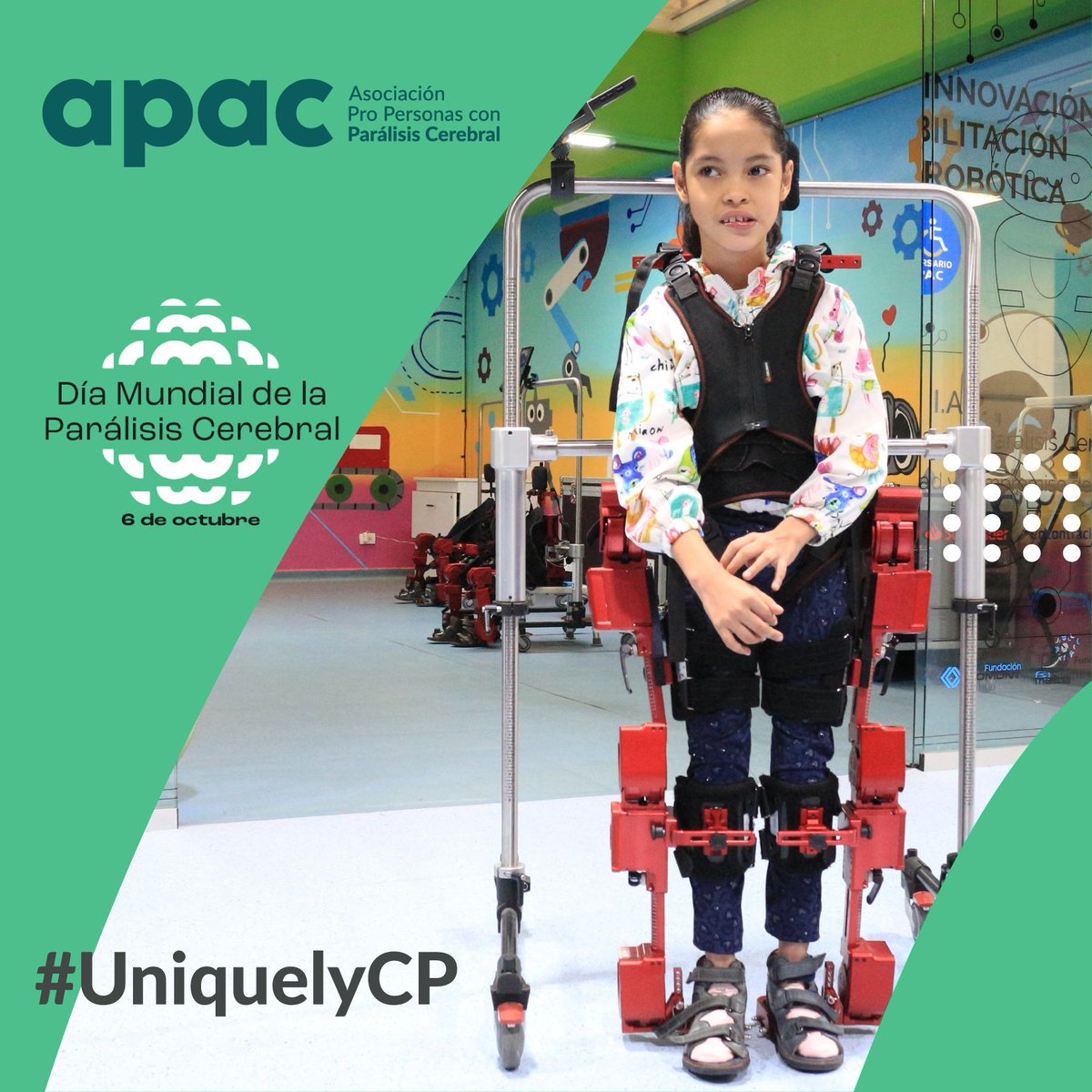 apacdf's tweet photo. Conoce a Ximena, una beneficiaria de APAC. Ella sueña con caminar junto a su hermana y trabaja cada día para lograrlo. Su sonrisa y resiliencia la hace única @WorldCPDay #UniquelyCP #WorldCerebralPalsyDay #DíaMundialDeLaParálisisCerebral #worldCPday https://t.co/1KIQRFkHKY
