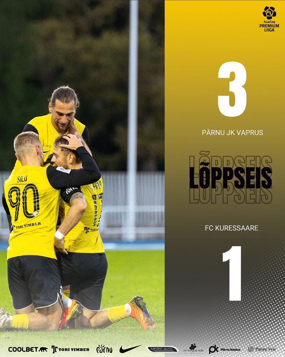 With the support of the home crowd, we defeat the islanders at home and end the win drought!

⚽️Tristan Pajo 41'
⚽️Sander Kapper 56'
⚽️Sander Kapper 70'

🔜Saturday, 19.10, at 14:30, FC Nõmme United, Männiku Stadium.

📸Katariina Peetson / jalgpall.ee