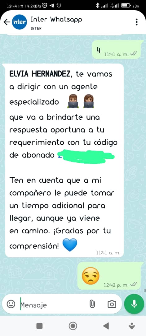 tammy_2010's tweet photo. Señores @InterCliente @TuMundoInter hasta cuándo las fallas en La California Sur en Caracas??? Lo peor es que la atención es nula. Los tiempos de espera son de 3 y hasta 4 horas para q alguien atienda el reclamo 😡😡😡 https://t.co/MuPFFkGh0R