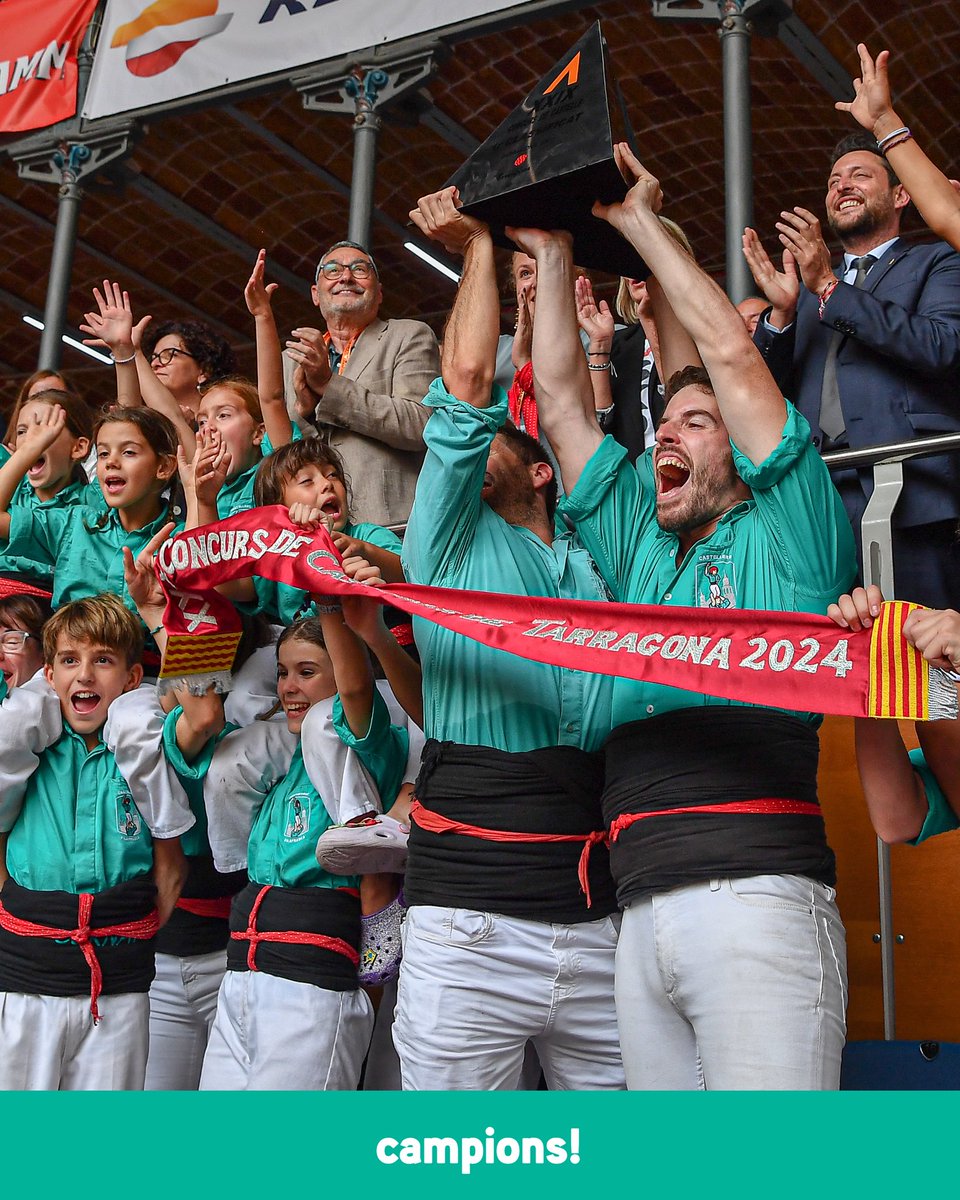 Verds's tweet image. Ben amunt, colla, que som els campions del món! 

Hem guanyat per 13a vegada el Concurs de Castells de Tarragona. Moltes gràcies, afició! 

#castellers #castells #Amunt #ConcursTGN24 #BatecConcurs