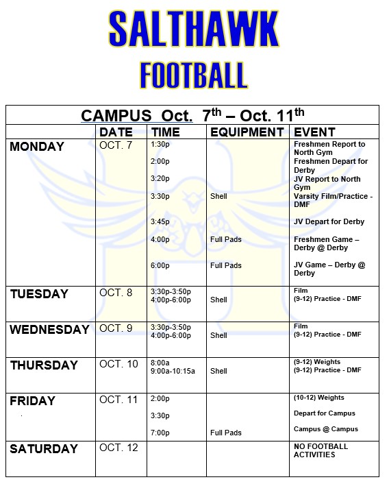 Campus Oct. 7th-Oct. 11th