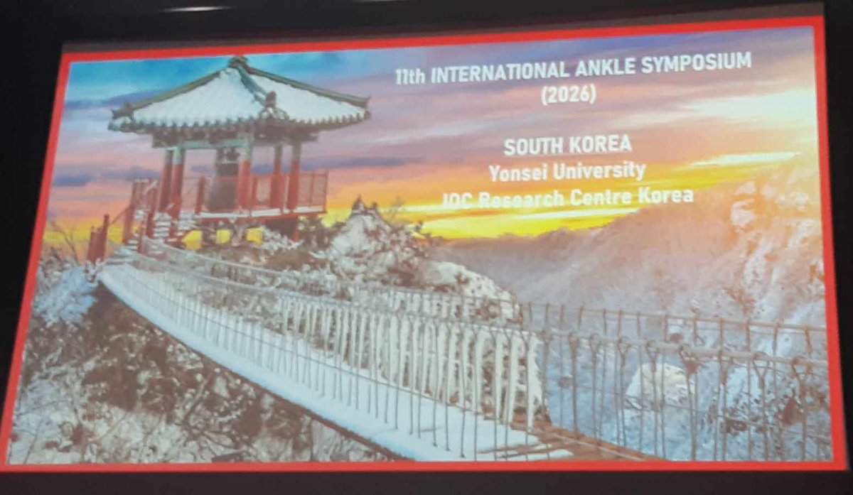 Bruno Tassignon (@tassignonbruno) on Twitter photo Incredible 10th International Ankle Symposium!👣 Congrats to the organizers!🙌Honoured to join <a href="/ea_wikstrom/">Erik Wikstrom</a> & Alexandre Hardy in the Return to Sport session🤝 <a href="/Maricot_Alex/">Maricot_Alexandre</a> his great poster on neurocognition, visual patterns & balance 🧠👀 Excited for #IAS2026 South Korea! 🇰🇷 Incredible 10th International Ankle Symposium!👣 Congrats to the organizers!🙌Honoured to join <a href="/ea_wikstrom/">Erik Wikstrom</a> & Alexandre Hardy in the Return to Sport session🤝 <a href="/Maricot_Alex/">Maricot_Alexandre</a> his great poster on neurocognition, visual patterns & balance 🧠👀 Excited for #IAS2026 South Korea! 🇰🇷