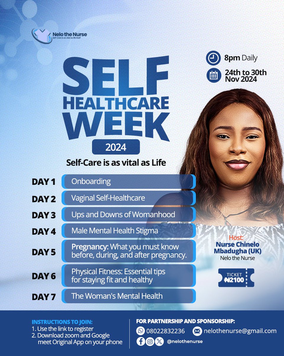 nelothenurse's tweet photo. The Self-Healthcare 2024 event is coming soon, and it's all about empowering  YOU to take control of your well-being. 

🎟️ Grab your tickets NOW! 🩺

🔗 [Click the link in BIO to get your tickets]
https://t.co/iwrS7sOURz

#nelothenurse #selfcaremypriority #selfhealthcare2024 https://t.co/SEEr6wQj77