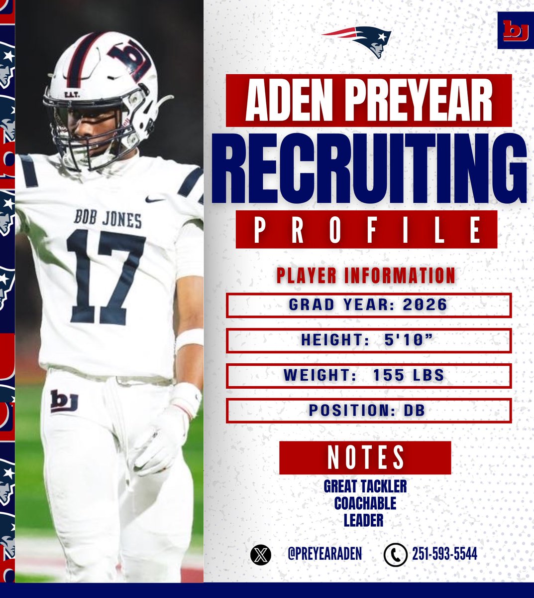 Bob Jones High School Football Recruiting tweet media