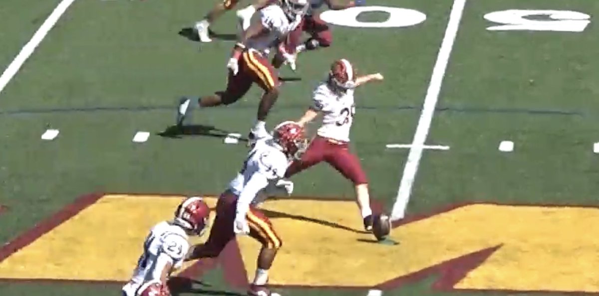 TimBlackmore13's tweet photo. Heading into bye week with a big win! 5-5 PAT 8 kickoffs for 485 yards. 60.6 average with 3 touchbacks.  A week of rest ahead before prepping for the second half. Go @DALionsFootball ! @kickdoctor @Coach_Dags @CoachKCalcagno https://t.co/THUtKKD9LU