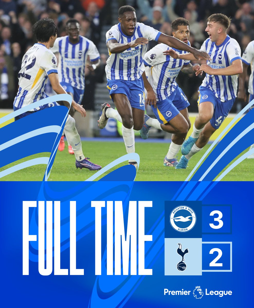 THİS İS AMEX !

MS | Brighton'ımız 3-2 Tottenham

48' Minteh
58' Rutter
66' Welbeck

#BHAFC | #EPL | #BHATOT