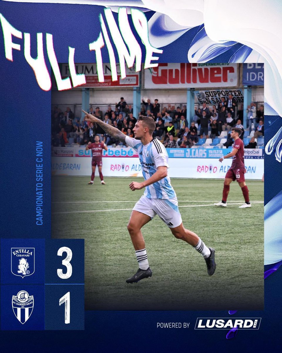 FINISCE QUI‼️ HA VINTO L’ENTELLA‼️

Entella-Legnago Salus 3️⃣-1️⃣
⚽️ 26º Castelli 
⚽️ 51º Di Mario 
⚽️ 59º Corbari 

#ForzaEntella #UnaSolaSquadra