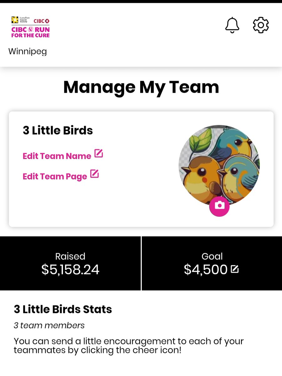 LeeMac19871611's tweet photo. THANK YOU! THANK YOU!! To everyone who donated to #Team3LittleBirds #CIBCRunForTheCure #StageIVNeedsMore
@Cathyldemelo @craftE2021 @stumanchuwpg @JennArndt @zachschnitzer48 @Tinabanshee
We exceeded our team goal!!! https://t.co/olqKRdIG0O