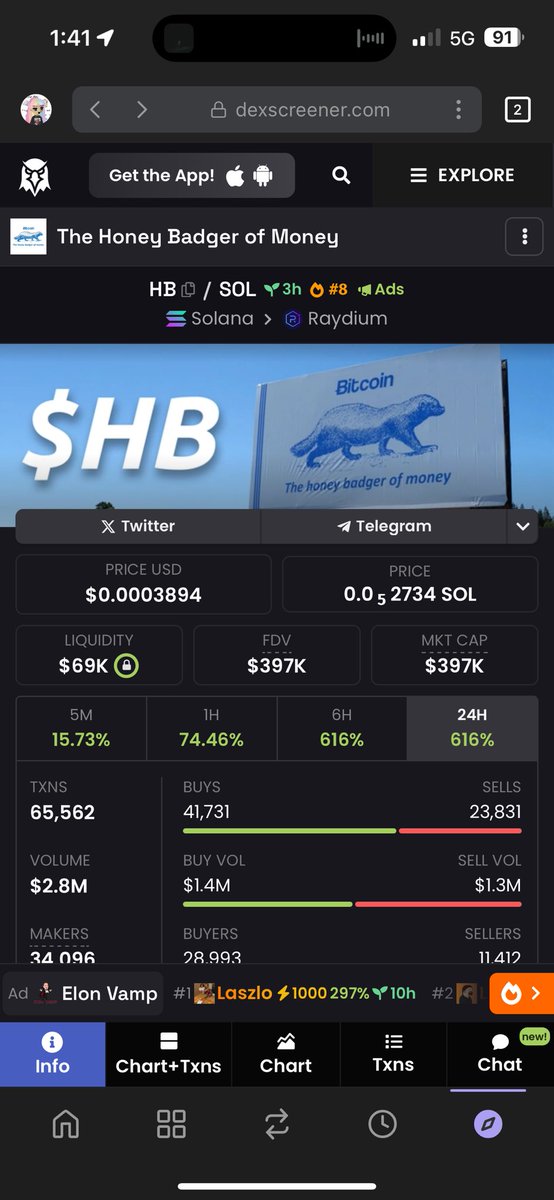 jiko_o1's tweet photo. i aped $HB at 400k MC….

let’s see if i was early or too late 

ca: E5PbbvR8KsZjxaXRM1c7kGoHc17kKpkTocngfHvFpump https://t.co/I1sr31LQGJ