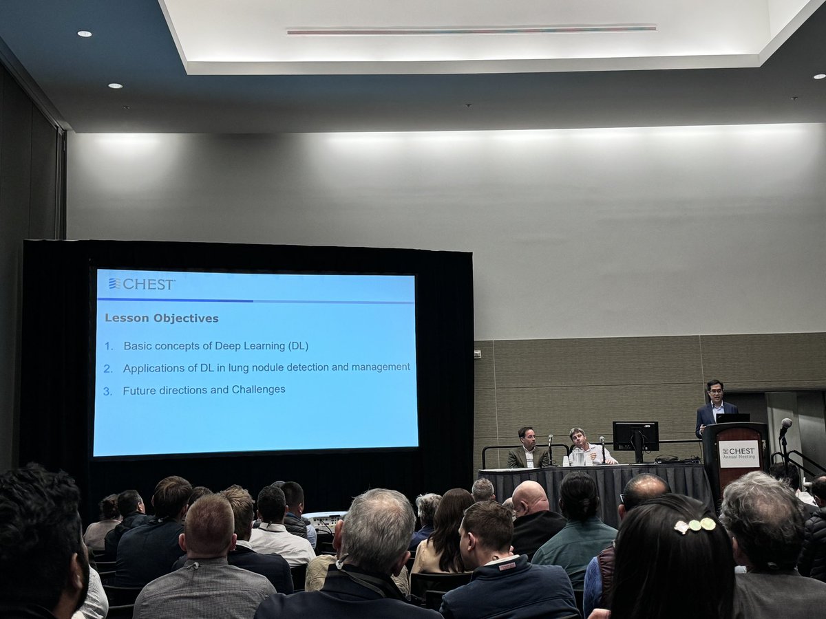 Talking about the role of AI in detection of lung nodules. Make AI your friend not foe.
#CHEST2024
