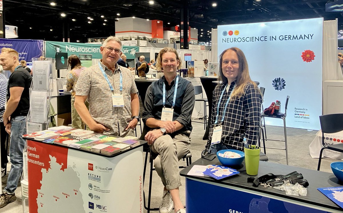 DFGNorthAmerica's tweet image. 🔔 Los geht's! We are proud to present 🔬 NEUROSCIENCE IN GERMANY at the annual meeting of the Society for Neuroscience #sfn2024, Oct 6 - 9 in Chicago, IL. Come find us @ Booth # 1765!
⚙️Gear up on research funding options with our neuroscience research experts
@SfNtweets