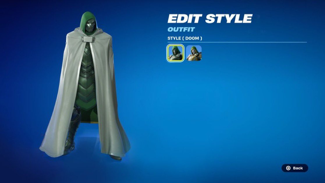 <a href="/FortniteGame/">FortniteGame</a> can yall give us a wanderer cloak style and damaged style for doom?
