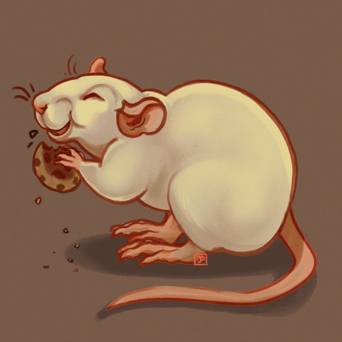 pixeIdeer's tweet image. Rattober 6 - Hungry Rat 🍪 
#rattober #rattober2024 #beansrattober