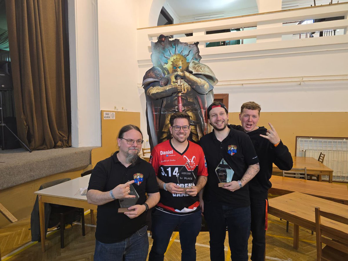 The End Times Grand Tournament took place in Brno from October 5th to 6th.
Five of AOS placed in the top ten.
Daniel took first place, Andi took second place and Luke took third place.
Congratulations to everyone 💪🏻❤️