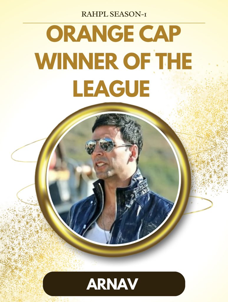 RAHPLOfficial's tweet photo. The first Prize of the night is the 

“ORANGE CAP WINNER OF THE LEAGUE” 

And the orange cap of RAHPL S1 won by @Akshay_Brigade 🔥🫶🏻 https://t.co/58I19V4VZz