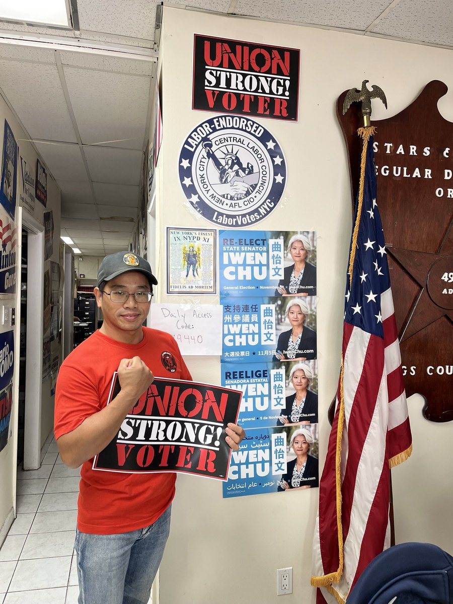 NYC CLC, AFL-CIO (@centrallabornyc) on Twitter photo What a beautiful day to get out the #UnionStrong vote for <a href="/Iwen4NY/">Iwen Chu 曲怡文</a>! Thanks to everyone who joined us! 💪#NYCLaborVotes What a beautiful day to get out the #UnionStrong vote for <a href="/Iwen4NY/">Iwen Chu 曲怡文</a>! Thanks to everyone who joined us! 💪#NYCLaborVotes
