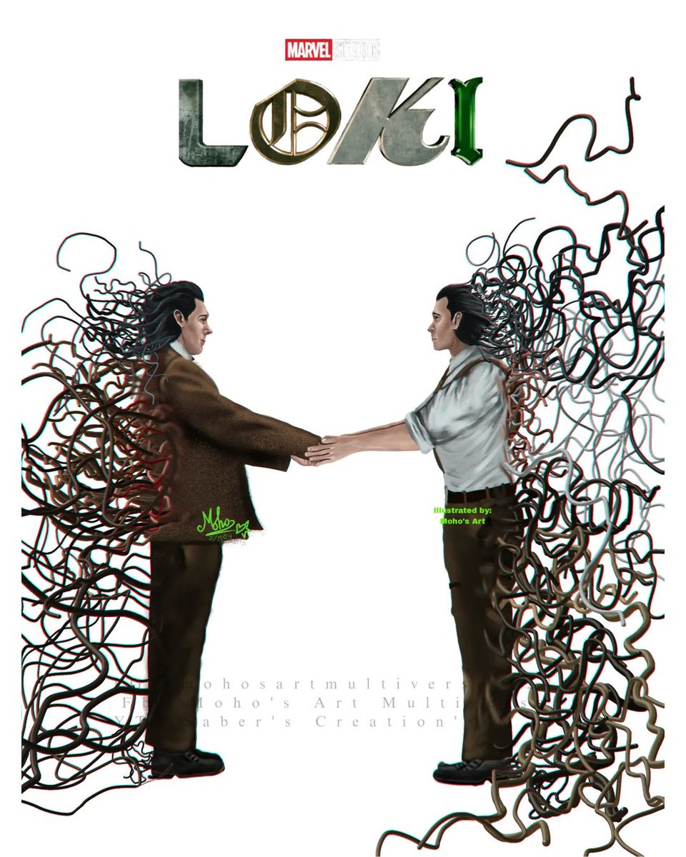 mohosart's tweet photo. Loki season 2 premiered a year ago throwback fanart #loki #lokis2 #lokiseason2 #tomhiddleston #sylvie #mobius #hunterb15 #loki2 https://t.co/D8pS03MLXQ