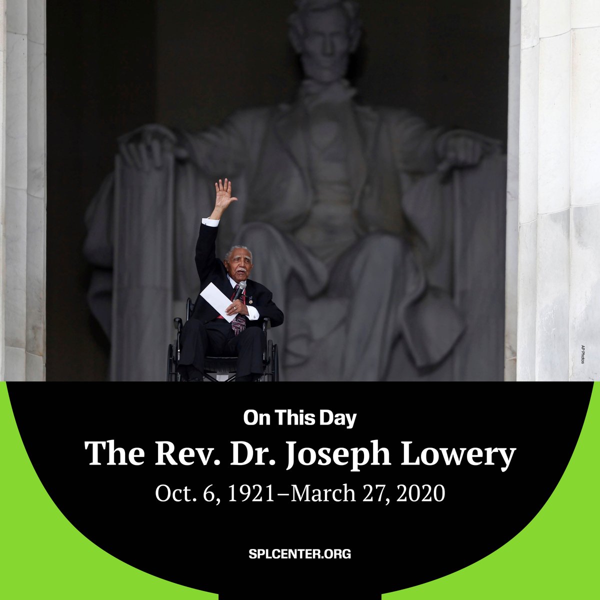 Born #OTD in Huntsville, #Alabama, Lowery was often called the "dean" of the Civil Rights Movement.

Today and onward, we remember and honor the life and legacy of Rev. Dr. #JosephLowery. His messages of love and justice will reverberate for generations.

#TheMarchContinues
