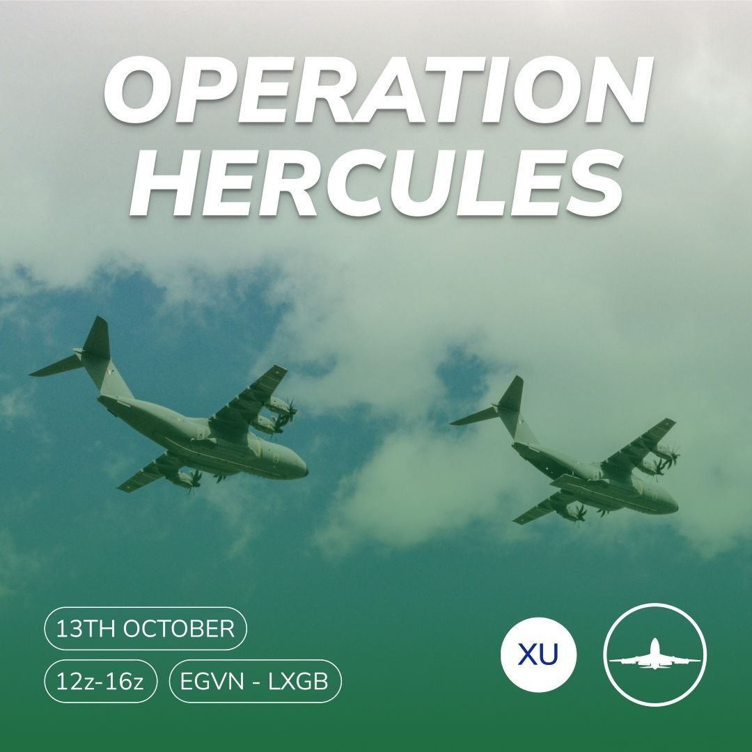 ivaosod's tweet photo. 🌍✈️ Operation Hercules ✈️🌍

 United Kingdom and Ireland MCD Division 
📍 United Kingdom

🗓️ Date: 13th October 2024, Sunday
🕒 Time: 12:00Z

🎯 Air Bridge, Resupply, Air to Air Refuelling

Gibraltar is one of the remaining British Overseas Territories governed by the UK https://t.co/dp4URKAXgb