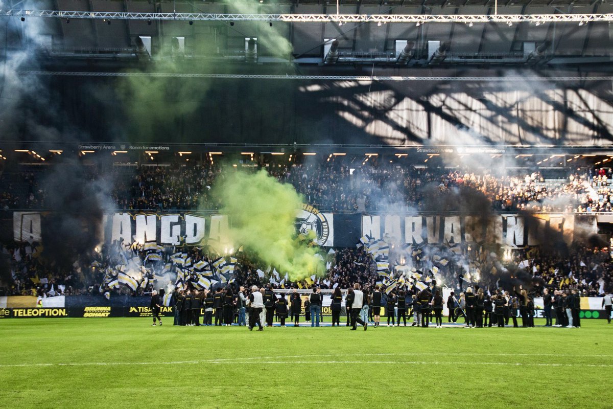 🔮 Omgång 26 Tifosvenskan 
🤹‍♂️ <a href="/AIKfotboll/">AIK Fotboll</a> 2 - 0 <a href="/bkhackenofcl/">BK Häcken</a> 
⚽️ AIK - Häcken
🏟️ Strawberry Arena 

⚫️🟡 Frihet för ultras 

Totalt hade 224 personer tilldelats tillträdesförbud inför den allsvenska premiären. 

Polis och åklagare kan idag delge ett tillträdesförbud till vem som