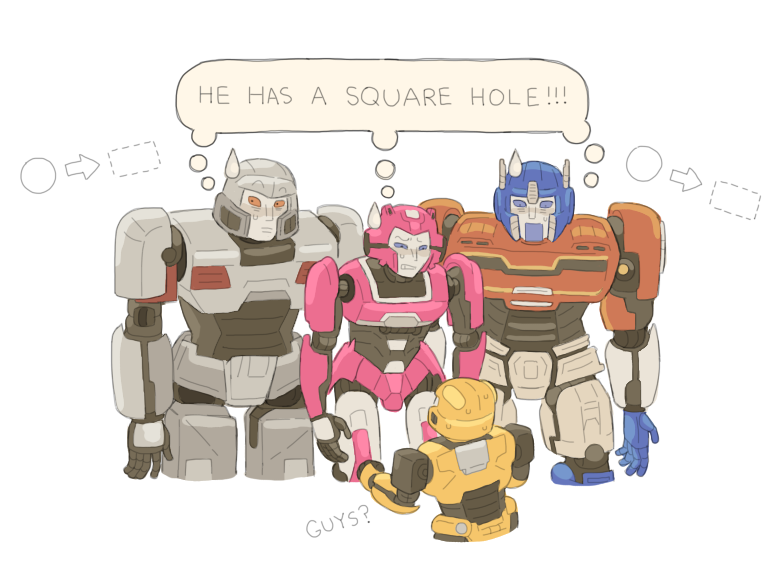 transformers one where everything is the same except the circle does not go into the square hole #TransformersOne