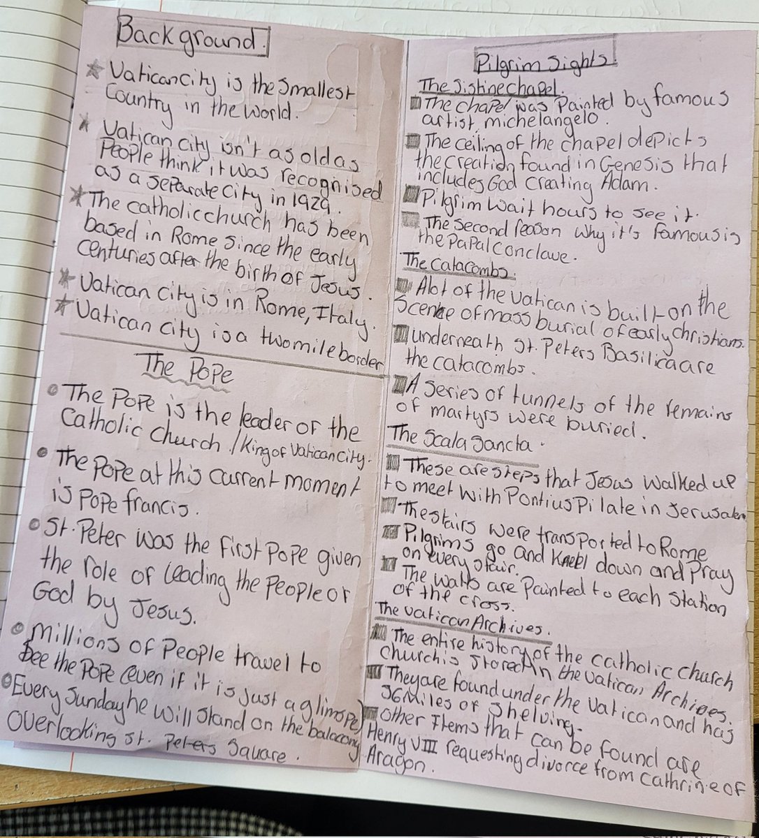 Great effort made by year 9 whilst creating leaflets about pilgrimage to Rome! Da iawn 🌟✝️⛪
<a href="/stilltydschsRE/">St Illtyd's RE Department</a> <a href="/StIlltydsCHS/">St Illtyd's C.H.S</a> <a href="/CathEdService/">Catholic Education Service</a> @CatholicCardiff 
#Teachersof𝕏