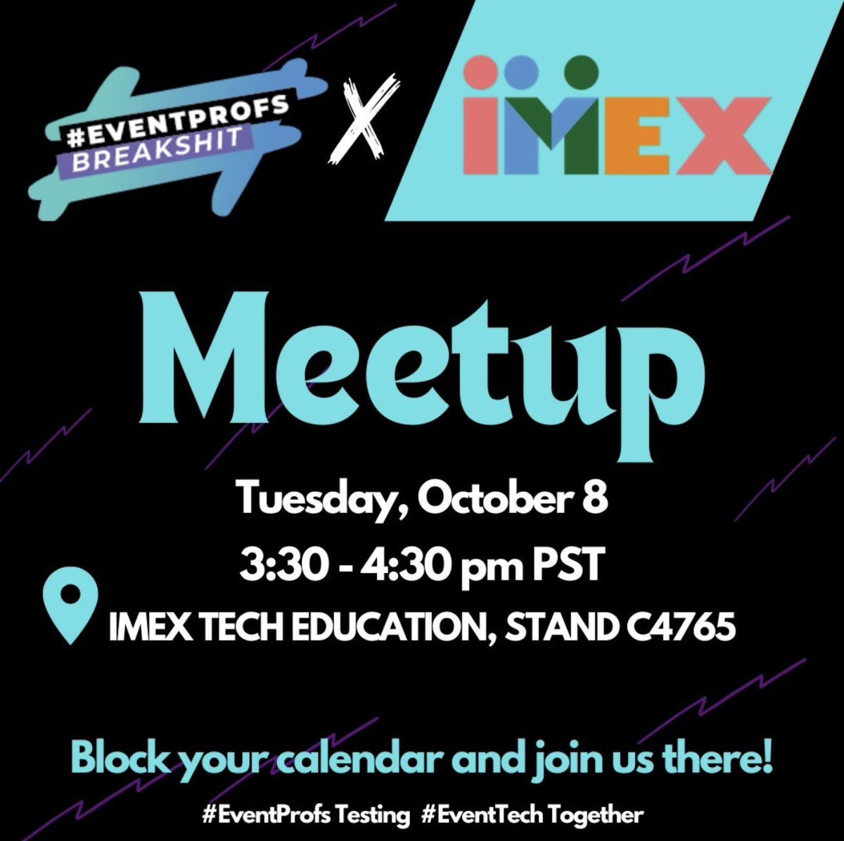 #IMEX24 friends! Join our <a href="/EPBreakShit/">#EventProfsBreakShit</a> meetup on Tuesday 3:30 at the Tech Hub 🙌🏻