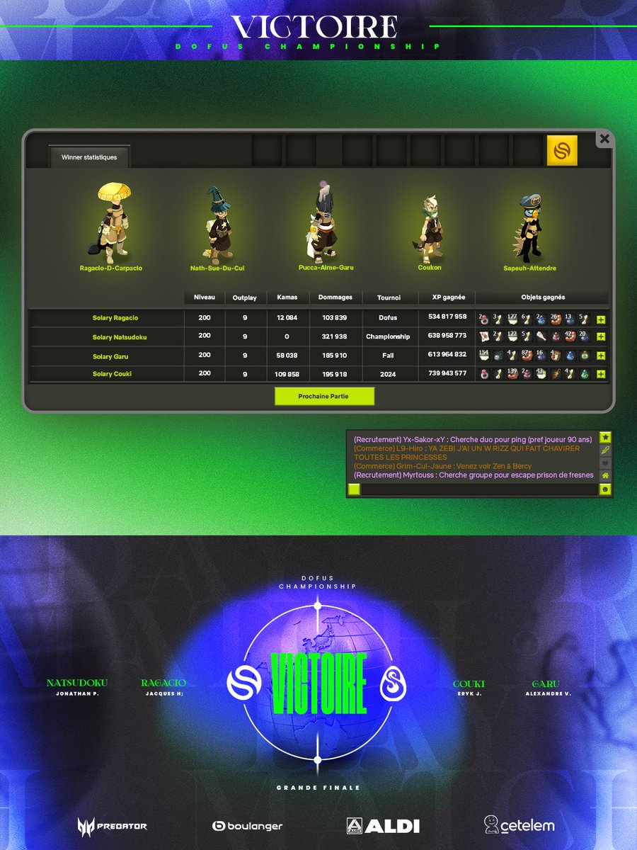 Changement de joueur ou pas, on reste la meilleure équipe du monde.

Tout simplement intouchable, nouvelle victoire en Grande Finale ☝️🏆

#SLYWIN