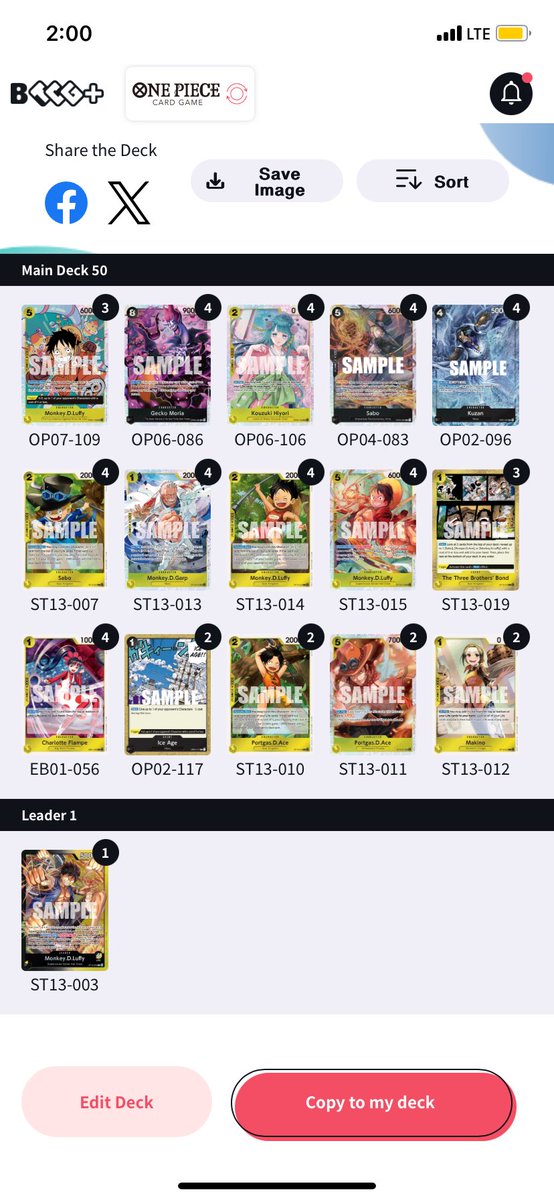 CoreTCG online Regional 10/5 

8-2 29th

R1: Bonney ❌
R2: Marco ✅
R3: BYE ✅
R4: Lucci ✅
R5: Pluffy ✅ 🎲
R6: Lucci ✅
R7: Nami ✅ 
R8: Pluffy ✅ 
R9: ST14 ❌
R10: Lucci ✅ 🎲

Boomed r1 but we got the invite