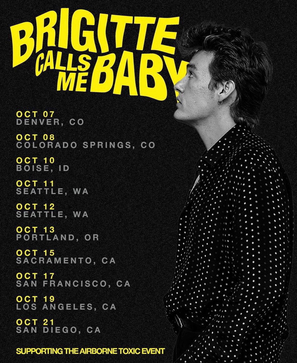 Brigitte Calls Me Baby (@bcmbband) on Twitter photo Thank you everyone for coming out on this tour! Looking forward to our upcoming shows with <a href="/Airborne_Toxic/">The Airborne Toxic Event</a> ! Going to be a great run! Thank you everyone for coming out on this tour! Looking forward to our upcoming shows with <a href="/Airborne_Toxic/">The Airborne Toxic Event</a> ! Going to be a great run!