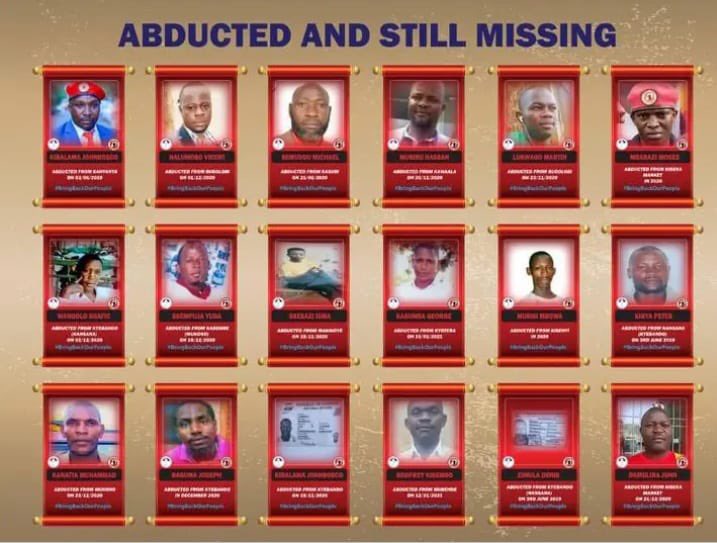JingoRauda's tweet photo. @SenateForeign @usmissionuganda These are some of #18missingpeople who were abducted 2019/2020.  @KagutaMuseveni should answer &amp; tell the world where these people are #MuseveniNovMassacreUg 
#StandwithHumanrights
@UN @UN_HRC @eu_eeas @AfrikParliament  @_AfricanUnion @UNHumanRights @hrw @StateDept @GOVUK https://t.co/pW2S0fAzh9