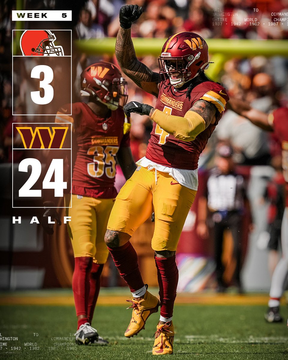 Commanders's tweet image. y&apos;all having fun?

#CLEvsWAS | #RaiseHail