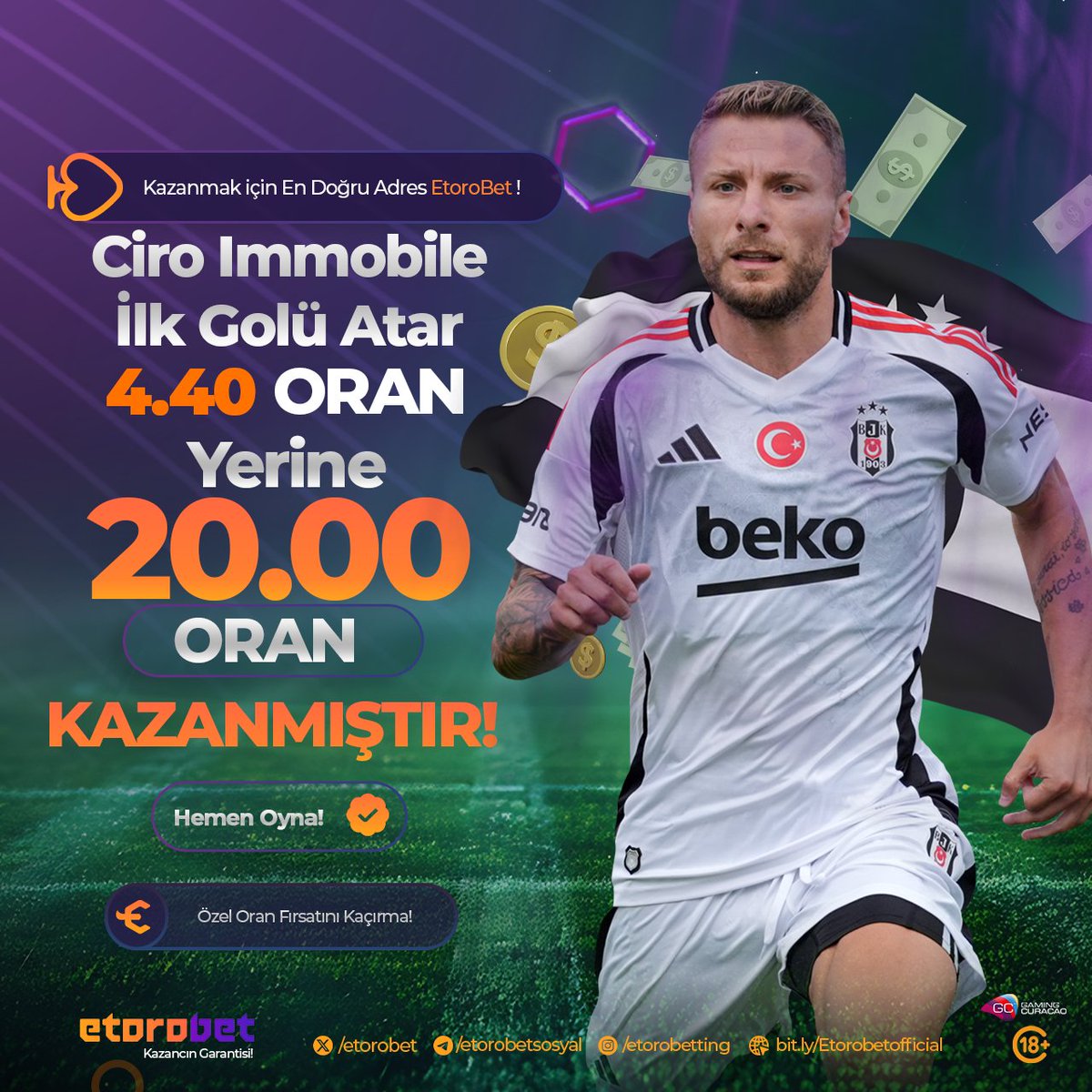 etorobet's tweet photo. 📣Etorobet Kazanç Serisi Devam Ediyor!
⚡️20.00 Özel OranKazanmıştır!
⭐Kazanan Tüm Oyuncularımızı Tebrik Ederiz!

✅Hemen Oyna Anında Kazan ❯ https://t.co/tUO7k3cBPb https://t.co/d0syrjjfPC